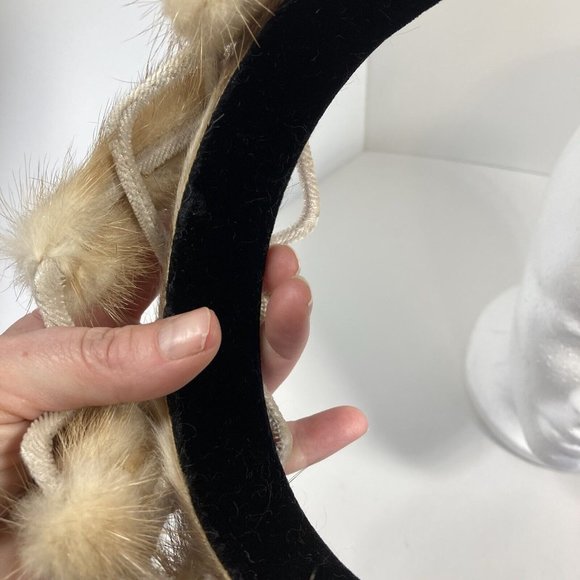 Vintage Lenore Marshall Blond Fur Open Crown Womans Hat 1950s - Picture 6 of 13